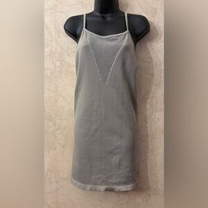 Forever 21 Gray Mesh Detail Chemise